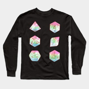 Pastel polysexual dice set Long Sleeve T-Shirt